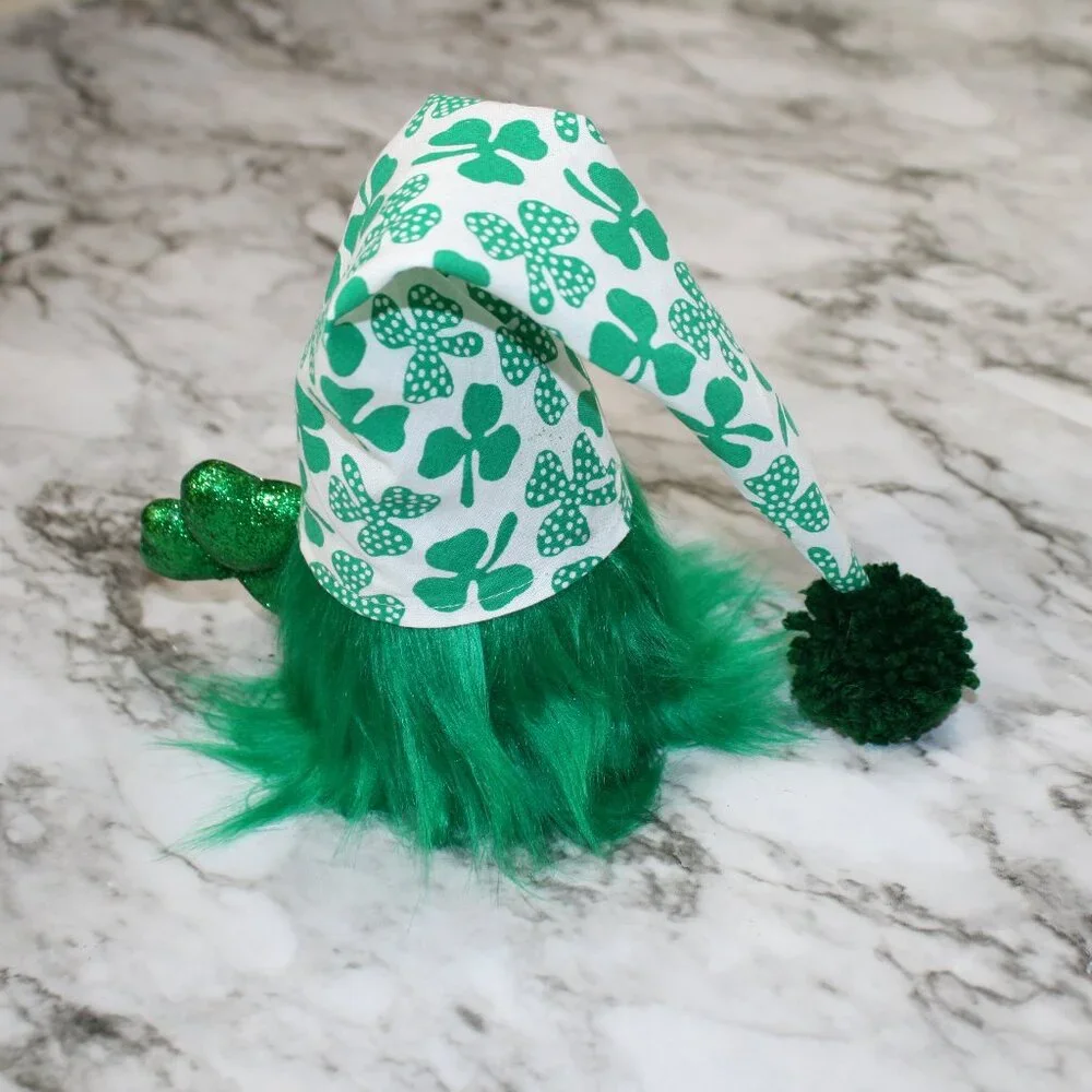 HAND CRAFTED Gnome St. Patrick's Day Shamrock Air Freshener Cover Spring Green